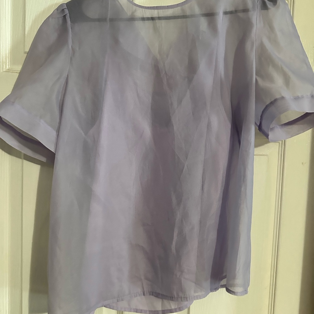 a new day Light Purple Sheer Blouse